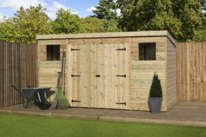 Pressure-Treated Pent Sheds